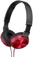 🎧 sony mdr-zx310 r foldable headphones - metallic red logo