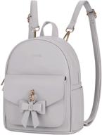 ecosusi backpack bowknot leather bookbag women's handbags & wallets logo