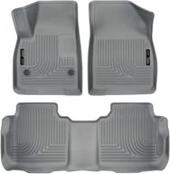 🚗 ковры husky liners weatherbeater для передних и задних сидений, совместимые с cadillac xt5 2017-2019, gmc acadia & chevrolet blazer 2019 логотип