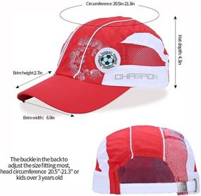 img 2 attached to 🧢 Ultimate Protection and Comfort: Adjustable Breathable Lightweight Quick Dry Mesh UV Protection Wide Brim Kids Baseball Cap for Boys and Girls