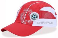 🧢 ultimate protection and comfort: adjustable breathable lightweight quick dry mesh uv protection wide brim kids baseball cap for boys and girls logo