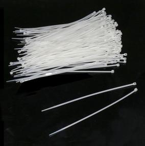 img 4 attached to URBEST Self Locking Wire Cable Zip Ties - 1000 Pcs - 6 Inch Nylon - White - Tie Fasten Wrap