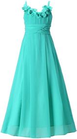 img 4 attached to 🌹 Joyful Rose Chiffon Junior Bridesmaid Dresses for Girls' Clothing