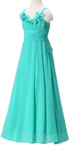 img 2 attached to 🌹 Joyful Rose Chiffon Junior Bridesmaid Dresses for Girls' Clothing