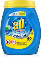 🧺 all mighty pacs laundry detergent 4 in 1: maximum cleaning power, 60 count" logo