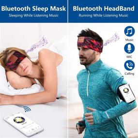 img 3 attached to 💤 2021 Upgraded Sleep Headphones Bluetooth Headband by Tufusiur - Soft, Elastic Band for Running, Yoga, Travel, Meditation - Purple