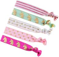 🦄 dazzling unicorn hair ties: elastic hair ties for girls, perfect party favors logo