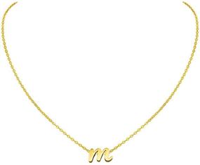 img 4 attached to MOMOL Necklace Stainless Personalized Monogram