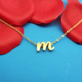 img 1 attached to MOMOL Necklace Stainless Personalized Monogram