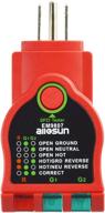 🔌 allosun em9807 gfci north american ac electrical outlet receptacles socket tester: ultimate red diagnostic tool logo