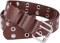 sportmusies double grommets leather fashion men's accessories logo