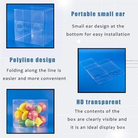 img 1 attached to 💍 BENECREAT 10PCS Clear Wedding Favor Boxes 5x5x5" Square PVC Transparent Gift Boxes for Candy Chocolate Valentine's Day