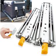 yenuo 22 inch locking heavy duty drawer slides with full extension - 550mm side mount ball bearing heavyweight rails for smooth glides - 500lbs loading capacity - 1 pair (with lock) logo