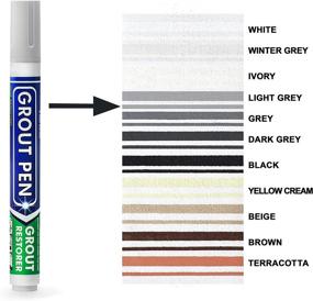 img 3 attached to 🖌️ Waterproof Grout Pen Light Grey Tile Paint Marker: Tile Grout Colorant & Sealer Pen - Light Grey, Narrow 5mm Tip (7mL)