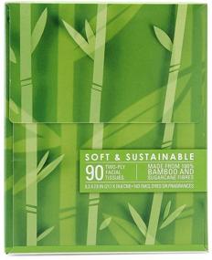 img 2 attached to 🌿 Caboo Hypoallergenic Facial Tissue Paper - Tree Free Bamboo Tissues, Eco-Friendly Tissue Box with 90 Sheets Per Cube (Pack of 6), 540 Total Sheets