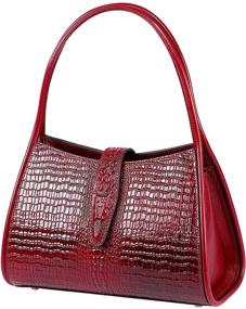 img 2 attached to 👜 Роскошные женские сумки и кошельки PIJUSHI дизайнера: роскошные коричневые сумки на плечо в стиле Hobo Bag