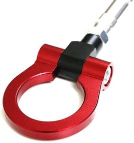 img 3 attached to 🔴 iJDMTOY Red Track Racing Style Tow Hook Ring for Jeep Renegade 2015-up (Latitude, Sport, Limited Models - Excluding Trailhawk), Lightweight Aluminum Construction