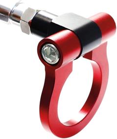 img 4 attached to 🔴 iJDMTOY Red Track Racing Style Tow Hook Ring for Jeep Renegade 2015-up (Latitude, Sport, Limited Models - Excluding Trailhawk), Lightweight Aluminum Construction