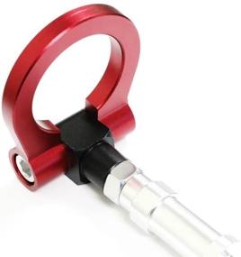 img 2 attached to 🔴 iJDMTOY Red Track Racing Style Tow Hook Ring for Jeep Renegade 2015-up (Latitude, Sport, Limited Models - Excluding Trailhawk), Lightweight Aluminum Construction