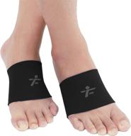 🧦 compression arch sleeves: 1 pair, multiple colors for men and women - 20-30mmhg plantar fasciitis brace for pain relief with patent seam, support for foot care, heel spurs, and flat feet - black m логотип