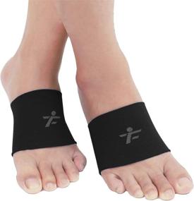 img 4 attached to 🧦 Compression Arch Sleeves: 1 Pair, Multiple Colors for Men and Women - 20-30mmHg Plantar Fasciitis Brace for Pain Relief with Patent Seam, Support for Foot Care, Heel Spurs, and Flat Feet - Black M