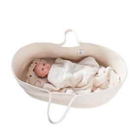 img 2 attached to 👶 Newborn Moses Basket Bassinet Cradle Baby Nest Bed with Foam Mattress - ICEBLUE HD Cotton Rope for Enhanced SEO