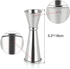 img 3 attached to 🍸 Premium Stainless Steel 3PCS Double Jigger Set: 1 Ounce X 2 Ounce Cocktail Jiggers & Alcohol Measuring Tools