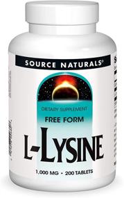 img 4 attached to 💊 Source Naturals L-Lysine 1000 мг свободная форма - образование энергии и поддержка коллагена, 200 таблеток.