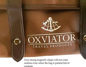 img 1 attached to Hanging Leather Toiletry Bag by OXVIATOR