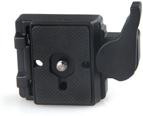 img 4 attached to 📷 Konsait Black Camera 323 Quick Release Plate with Special Adapter (200PL-14) for Manfrotto 323: Upgraded Version