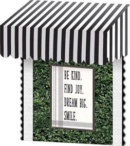 img 3 attached to 🏳️ Striped Awning - Black and White