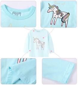 img 1 attached to 🦄 Cartoon Unicorn Girls' Clothing by Miss Bei T-Shirts