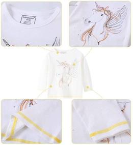 img 2 attached to 🦄 Cartoon Unicorn Girls' Clothing by Miss Bei T-Shirts