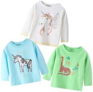 🦄 cartoon unicorn girls' clothing by miss bei t-shirts logo