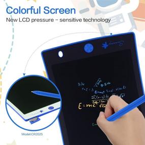 img 1 attached to 8.5-inch Electronic LCD Writing Tablet - Colorful Drawing and Doodle Board for Kids at Home and School (Blue)