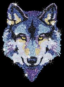 img 3 attached to 🐺 Sequin Art Blue Wolf: Sparkling Picture Kit for Creative Crafts – Adults & Kids