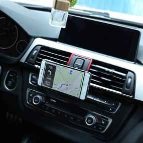 img 1 attached to 📱 LLKUANG 360° вращающаяся подставка для мобильного телефона для BMW 1 2 3 4 серии GT F20 F21 F22 F23 F30 F31 F32 F33 F34 F35 F36 M2 F87 M3 M4 F80 F82 F83, красная - удобная и надежная подставка для телефона для владельцев BMW