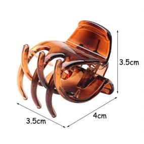 img 3 attached to 🎀 SUMAJU 12 Pieces Hair Claw Clips - Medium Size Hair Claw Clamp 1.3 Inch - No-Slip Grip Jaw Clips for Women and Girls (Black and Brown) - Improved SEO