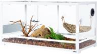 🦎 oiibo 50 gallon reptile terrarium: spacious 36"x18"x18" white knock down glass tank with sliding door and safe lock for reptiles, amphibians, and small animals логотип