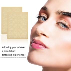 img 1 attached to 6 Pieces Eyebrow Tattoo Skin Latex Microblading Practice Set - 👁️ No Ink Needed - Double Sided White Practice Skin for Perfecting Your Technique