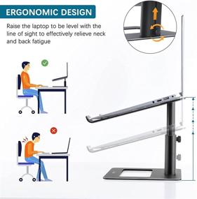 img 2 attached to Laptop Stand TopMate Office Laptop Stand Adjustable Height Aluminum Laptop Holder Stand Up 17 3 Inch Laptop Laptop Riser MacBook
