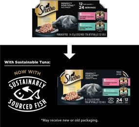 img 3 attached to 🐱 Sheba Perfect Portions Cuts in Gravy Multipack Salmon & Tuna Wet Cat Food - 12 Twin Packs, 2.64 oz. Each