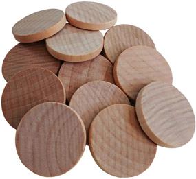 img 2 attached to 🌲 200 Pack of AxeSickle 1 Inch Unfinished Natural Wood Slices - Perfect for Arts & Crafts, Games, and Ornaments