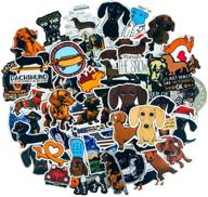 50 cute dachshund stickers - funny dog decals for kids, waterproof vinyl stickers for water bottles, laptop, skateboards - animal graffiti patches logo