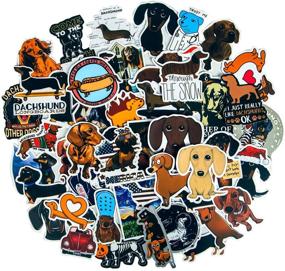 img 3 attached to 50 Cute Dachshund Stickers - Funny Dog Decals for Kids, Waterproof Vinyl Stickers for Water Bottles, Laptop, Skateboards - Animal Graffiti Patches