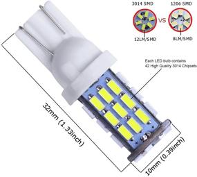 img 3 attached to 💡 Усилите освещение вашего автомобиля с помощью 40 штук ярких автомобильных LED ламп Aucan T10 921 194 42-SMD 12V для заднего хода и подсветки прицепов.