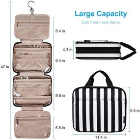 img 3 attached to Waterproof Hanging Toiletry Bag for Travel Accessories - Organizer for Cosmetics, Makeup, and Shower Products for Men and Women - Great Gift Idea