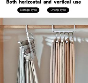 img 2 attached to 🧥 Smart Closet Organizer: Magic Space-Saving Pants Hangers with Non-Slip Design, 5-Layer Cascading Hanger System, Ideal for Jeans, Scarves, and Trousers - Premium Wardrobe Organizer (4 Pack)