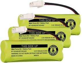 img 3 attached to Pack of 3 iMah BT183482/BT283482 Ni-MH Cordless Phone Batteries (2.4V, 500mAh) - Compatible with VTech DS6401 DS6421 DS6422 DS6472 LS6405 LS6425 LS6426 LS6475 LS6476 Handset