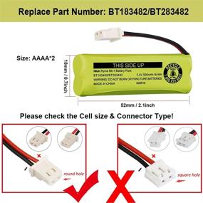 img 2 attached to Pack of 3 iMah BT183482/BT283482 Ni-MH Cordless Phone Batteries (2.4V, 500mAh) - Compatible with VTech DS6401 DS6421 DS6422 DS6472 LS6405 LS6425 LS6426 LS6475 LS6476 Handset